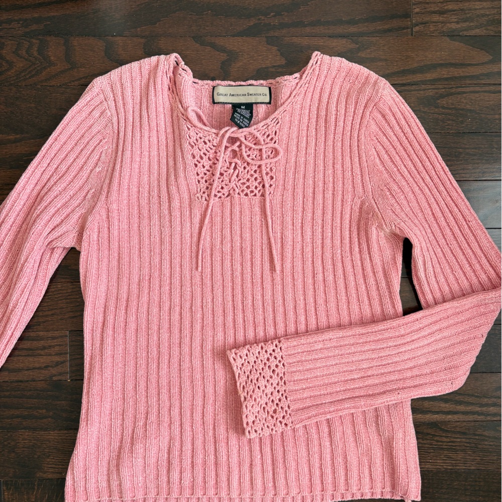 Vintage Pink Knit Sweater